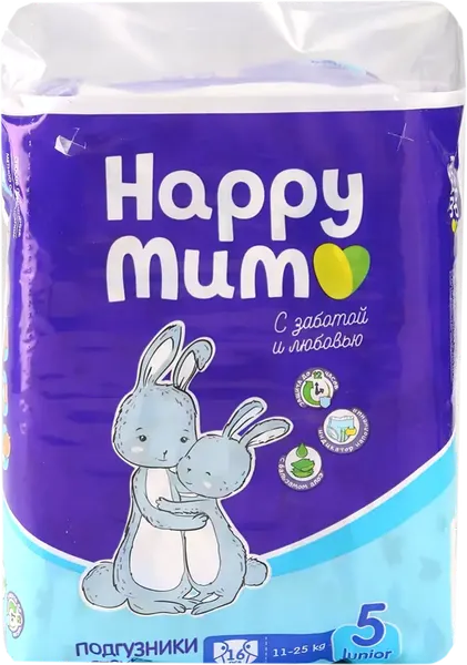 Изображение товара Подгузники детские Happy Mum Junior 5 (16шт)