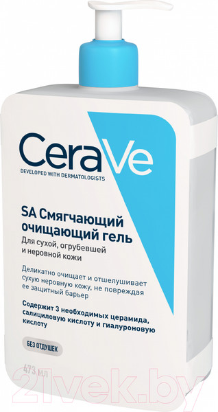 Изображение товара Гель для умывания CeraVe SA смягчающий для сухой огрубевшей и неровной кожи (473мл)