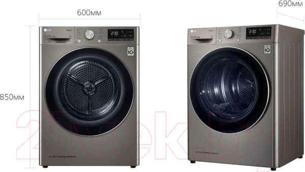 Изображение товара Сушильная машина LG DC90V5V9S