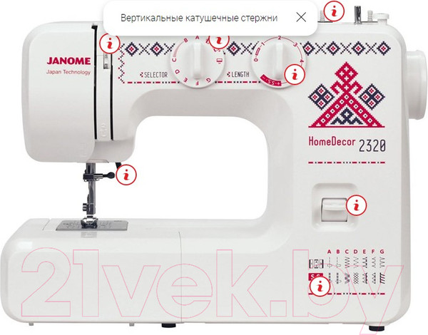 Изображение товара Швейная машина Janome HomeDecor 2320
