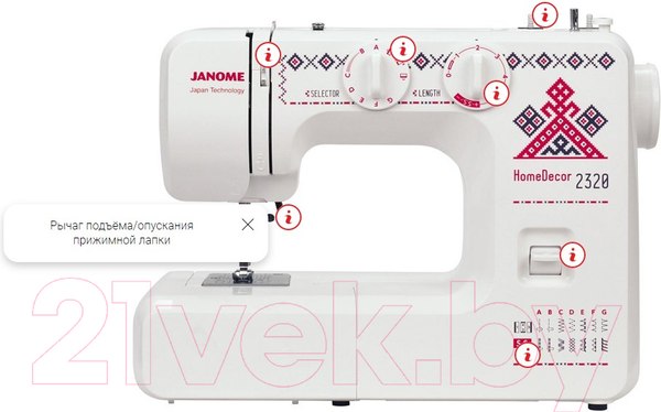 Изображение товара Швейная машина Janome HomeDecor 2320