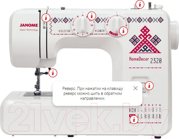 Изображение товара Швейная машина Janome HomeDecor 2320
