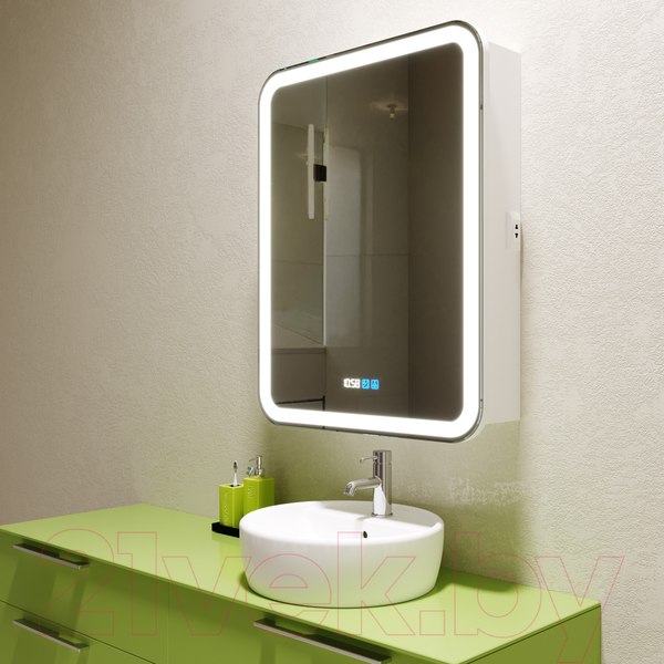 Изображение товара Шкаф с зеркалом для ванной Silver Mirrors Фиджи 60 / LED-00002363