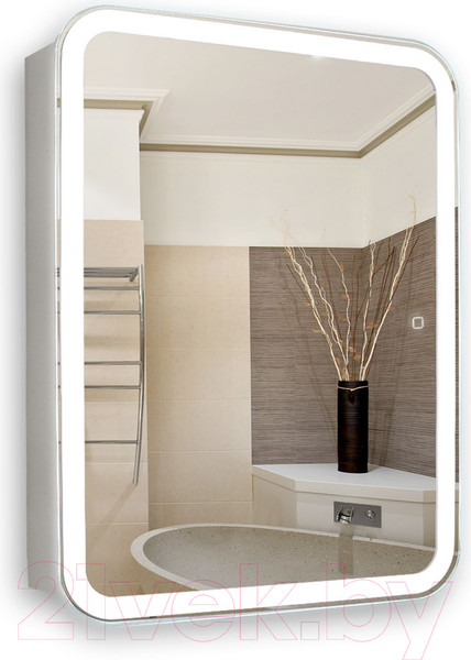 Изображение товара Шкаф с зеркалом для ванной Silver Mirrors Фиджи Flip 50 / LED-00002471