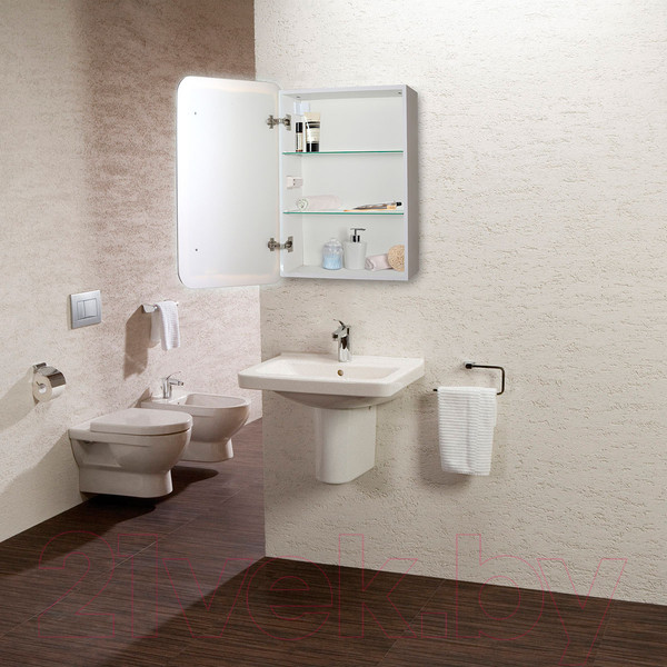 Изображение товара Шкаф с зеркалом для ванной Silver Mirrors Фиджи Flip 50 / LED-00002471