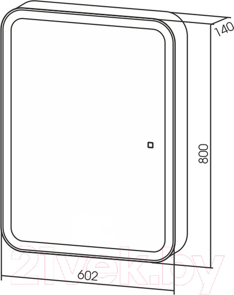 Изображение товара Шкаф с зеркалом для ванной Silver Mirrors Фиджи Flip 60 / LED-00002472