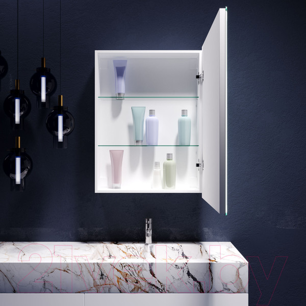 Изображение товара Шкаф с зеркалом для ванной Silver Mirrors Киото 60 / LED-00002358