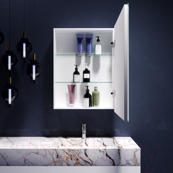 Изображение товара Шкаф с зеркалом для ванной Silver Mirrors Киото 60 / LED-00002358