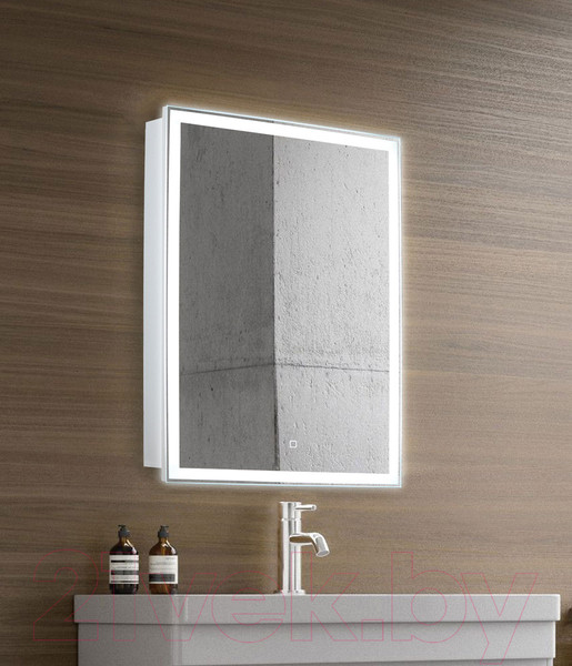 Изображение товара Шкаф с зеркалом для ванной Silver Mirrors Киото 50 / LED-00002357