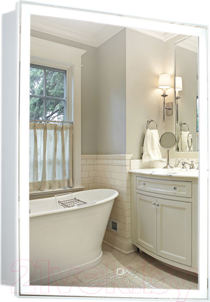 Изображение товара Шкаф с зеркалом для ванной Silver Mirrors Киото 60 / LED-00002359