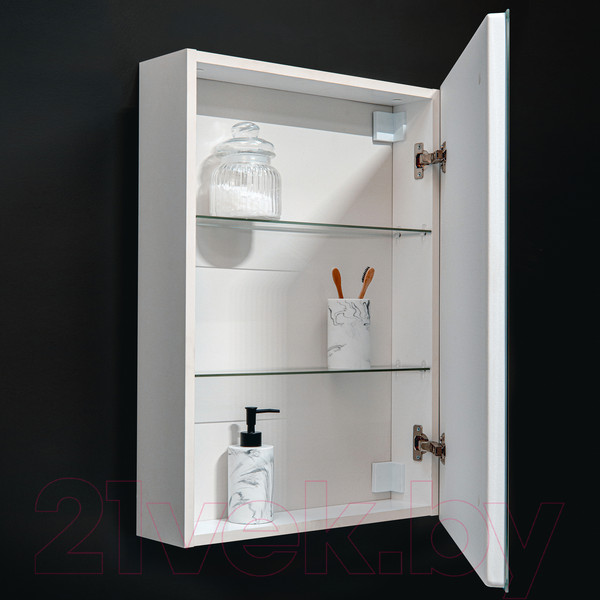 Изображение товара Шкаф с зеркалом для ванной Silver Mirrors Киото Flip 60 / LED-00002474