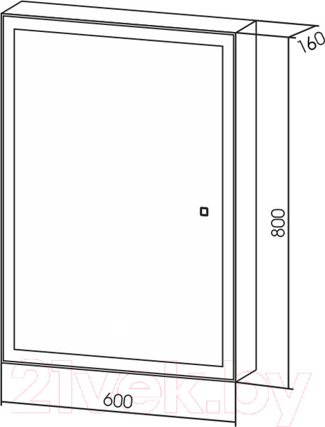 Изображение товара Шкаф с зеркалом для ванной Silver Mirrors Киото Flip 60 / LED-00002474