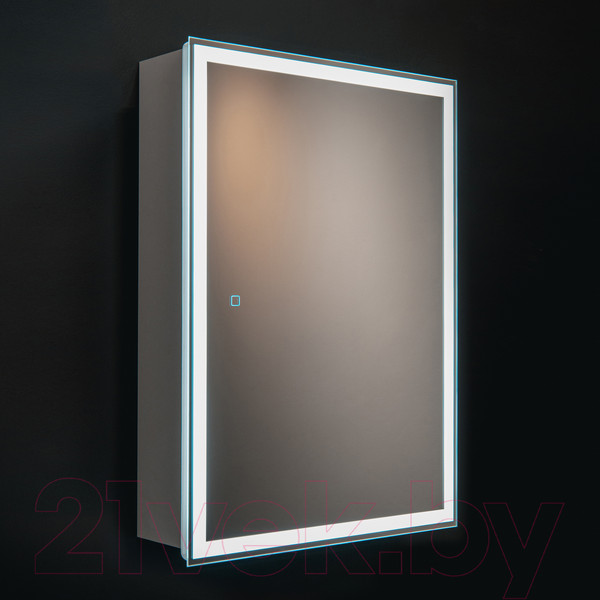 Изображение товара Шкаф с зеркалом для ванной Silver Mirrors Киото Flip 60 / LED-00002474