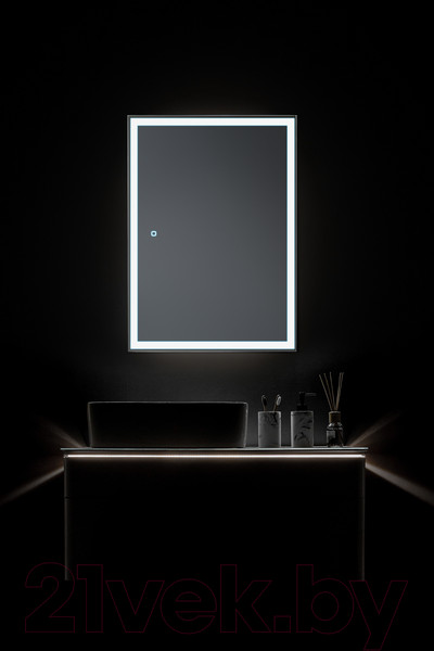 Изображение товара Шкаф с зеркалом для ванной Silver Mirrors Киото Flip 60 / LED-00002474