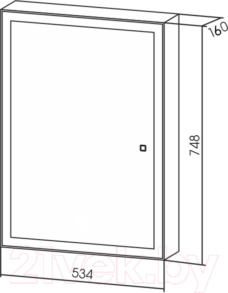 Изображение товара Шкаф с зеркалом для ванной Silver Mirrors Киото Flip 50 / LED-00002473