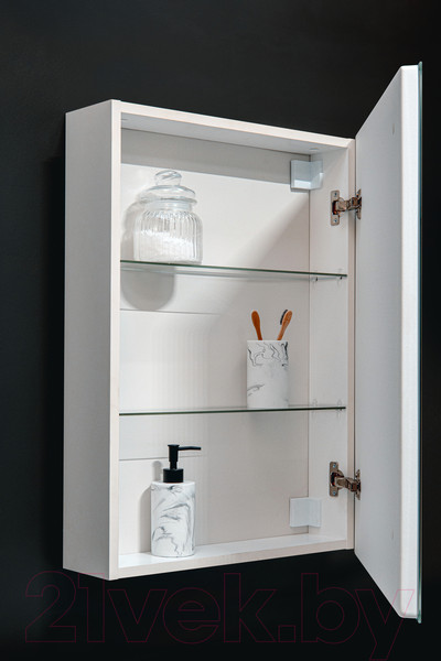 Изображение товара Шкаф с зеркалом для ванной Silver Mirrors Киото Flip 50 / LED-00002473