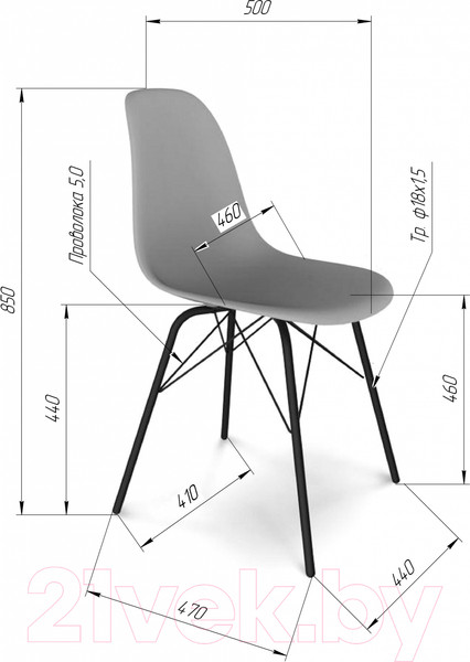 Изображение товара Стул Sheffilton SHT-ST29/S64 (оранжевый RAL2003/черный муар)