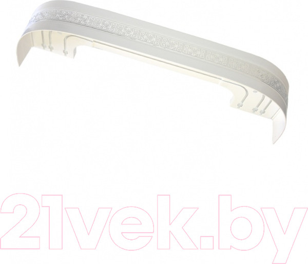 Изображение товара Карниз для штор LEGRAND Амулет 3.0 с поворотами / 48070131 (белый глянец/хром)