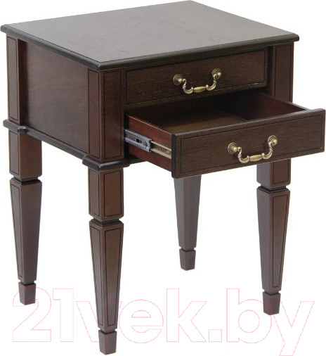 Изображение товара Прикроватная тумба Мебелик Васко В 118Н (темно-коричневый/патина)
