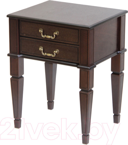 Изображение товара Прикроватная тумба Мебелик Васко В 118Н (темно-коричневый/патина)