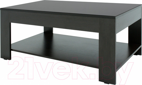 Изображение товара Журнальный столик Мебелик BeautyStyle 26 (венге/стекло черное)