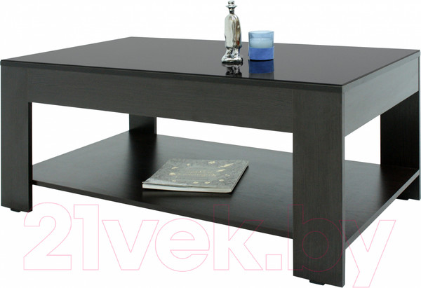 Изображение товара Журнальный столик Мебелик BeautyStyle 26 (венге/стекло черное)