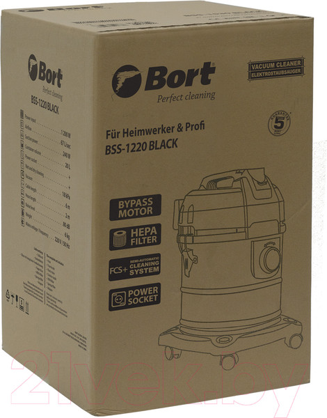 Изображение товара Профессиональный пылесос Bort BSS-1220 (93412598)