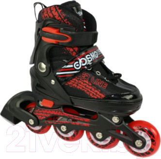 Изображение товара Роликовые коньки CosmoRide Skater (р-р 31-34, черный/красный)