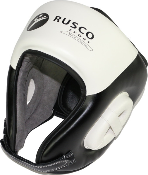 Изображение товара Боксерский шлем RuscoSport Pro С усилением (XL, черный/белый)