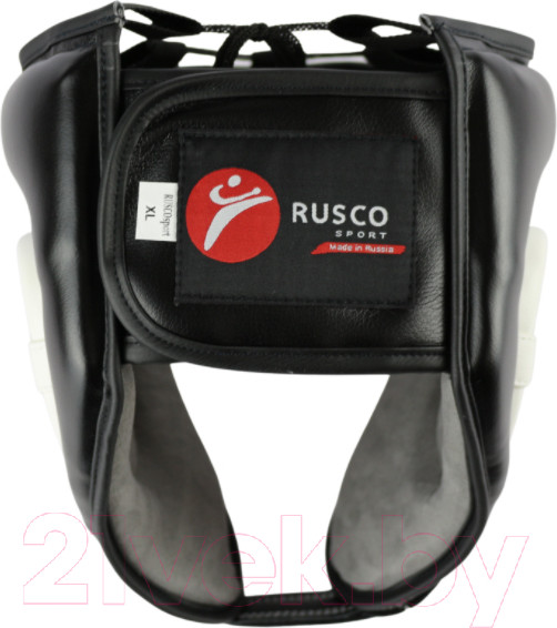 Изображение товара Боксерский шлем RuscoSport Pro С усилением (XL, черный/белый)