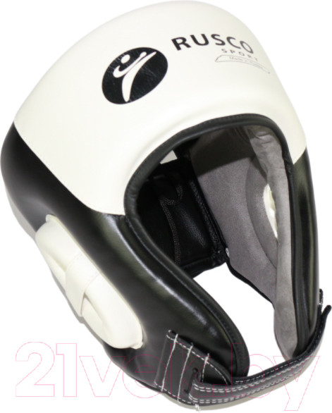 Изображение товара Боксерский шлем RuscoSport Pro С усилением (XL, черный/белый)