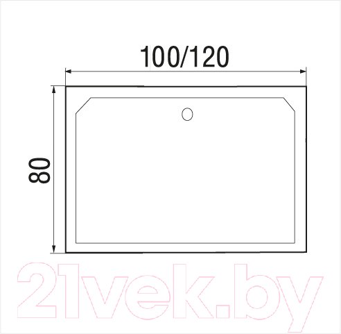 Изображение товара Душевой поддон Wemor 120/80/41 S