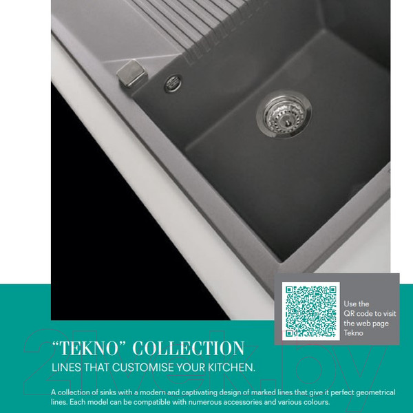 Изображение товара Мойка кухонная Elleci Tekno 400 Bianco G52