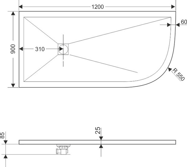 Изображение товара Душевой поддон RGW ST/AL-0129W / 16154129-01L