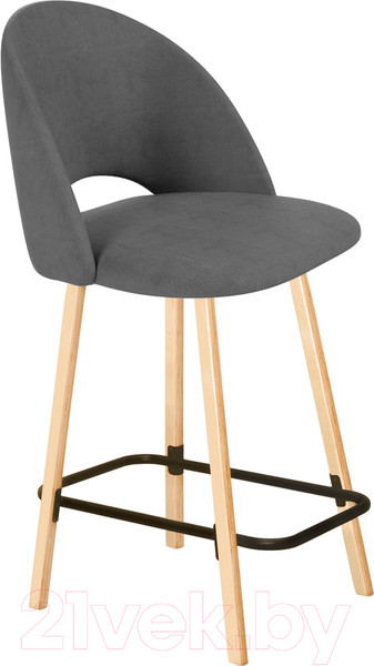 Изображение товара Стул барный Sheffilton SHT-ST34/S94-1 (платиново-серый/прозрачный лак/черный муар)