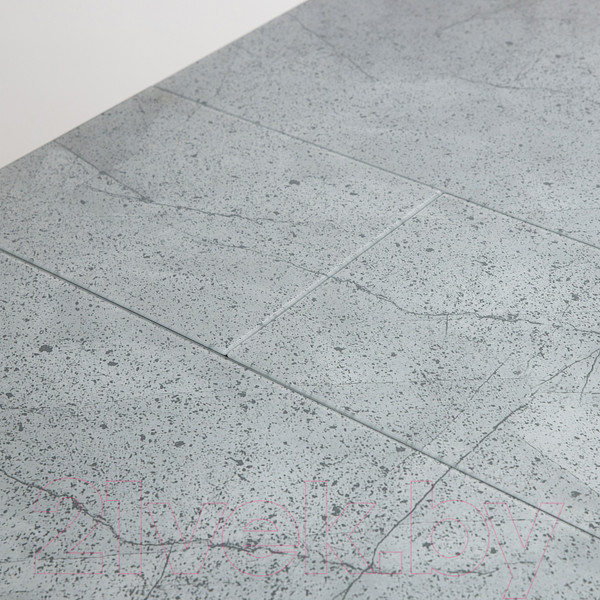 Изображение товара Обеденный стол Аврора Корсика стекло 120-151.5x80 (мрамор серый 12/черный)