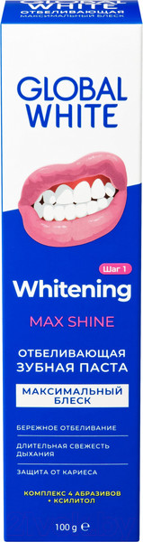 Изображение товара Зубная паста Global White Max Shine отбеливающая (100мл)