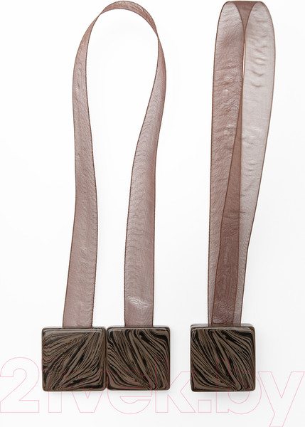 Изображение товара Комплект клипс для штор Ajur M14-8 Lenta магнитный / 79029 (2шт, коричневый)