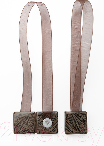 Изображение товара Комплект клипс для штор Ajur M14-8 Lenta магнитный / 79029 (2шт, коричневый)