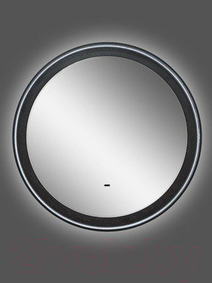Изображение товара Зеркало Континент Planet Black Led D 80 (с бесконтактным сенсором, теплая подсветка)