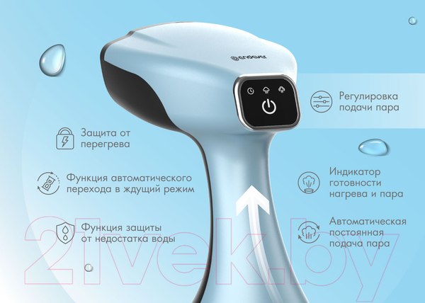 Изображение товара Отпариватель Endever Odyssey Q-454 (черный/голубой)
