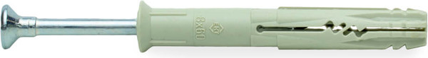 Изображение товара Дюбель-гвоздь ЕКТ Потайной 8x60 / B009295 (30шт, нейлон)