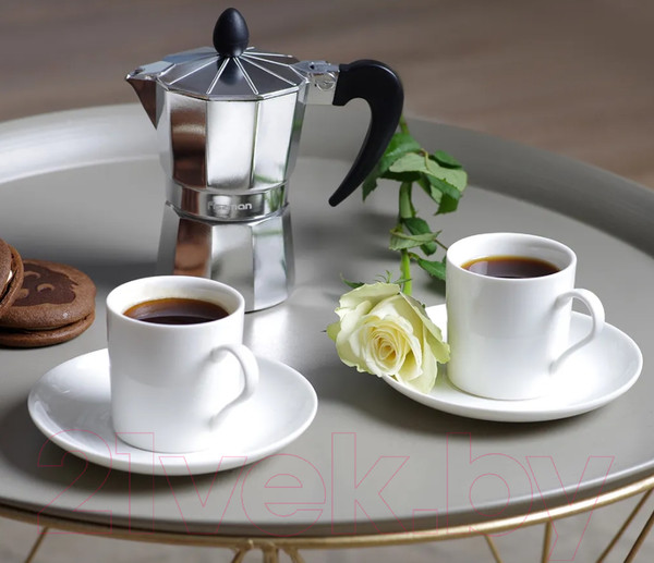 Изображение товара Гейзерная кофеварка Fissman 3324 (с чашками и блюдцами)