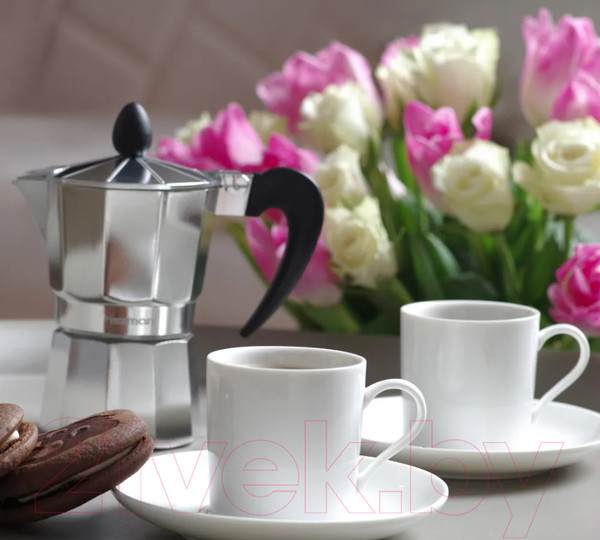 Изображение товара Гейзерная кофеварка Fissman 3324 (с чашками и блюдцами)