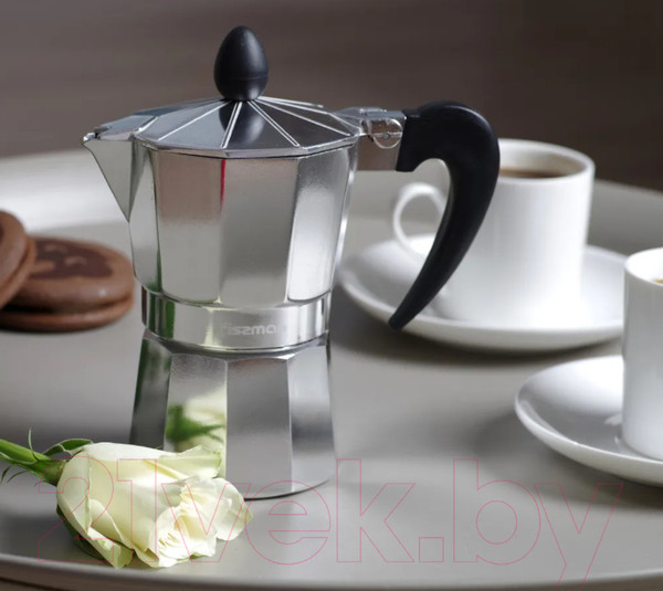 Изображение товара Гейзерная кофеварка Fissman 3324 (с чашками и блюдцами)
