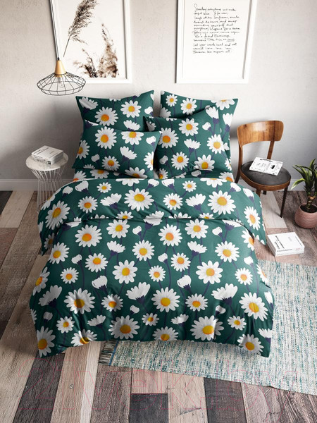 Изображение товара Комплект постельного белья Веселина Ромашки 9960-1 сем (50x70)