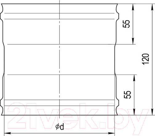 Изображение товара Переходник для дымохода Ferrum ПП Ф115 / f6101 (430/0.8 мм/эмаль 600°/черный)