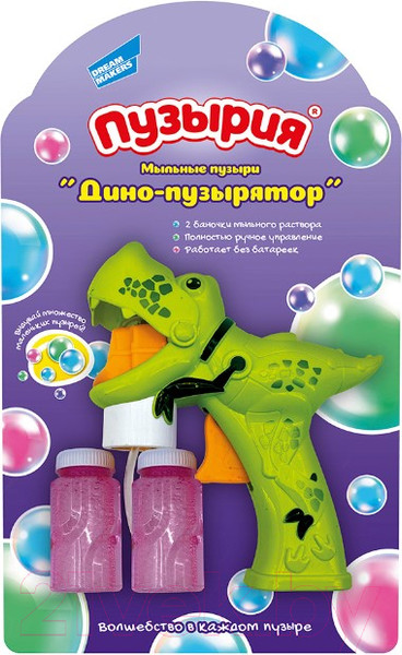 Изображение товара Генератор мыльных пузырей детский Dream Makers Дино-пузырятор / P8948A