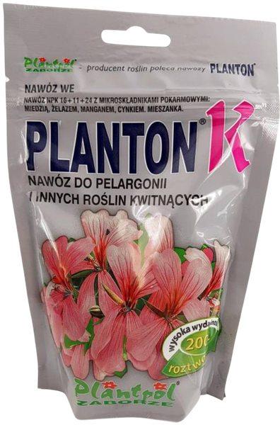 Изображение товара Удобрение Planton K Пеларгония и Цветущие растворимое (200гр)