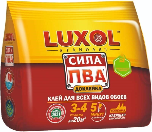 Изображение товара Клей для обоев Luxol Standart Сила ПВА (180г)